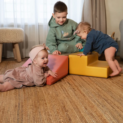 „Mini Climbie“ minkštųjų žaislų rinkinys-pastelinė rožinė