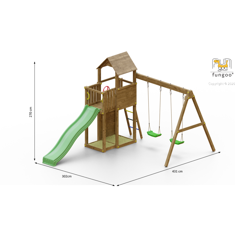 „FUNGOO Boomer3“ –  žaidimų aikštelės rinkinys