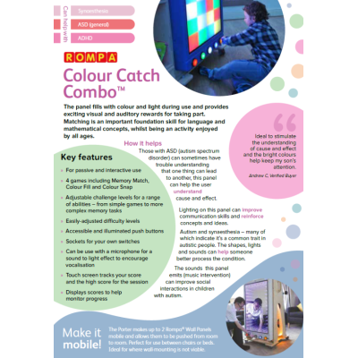 „Snoezelen® ColourCatch Combo™“ sensorinė kambario sieninė panelė