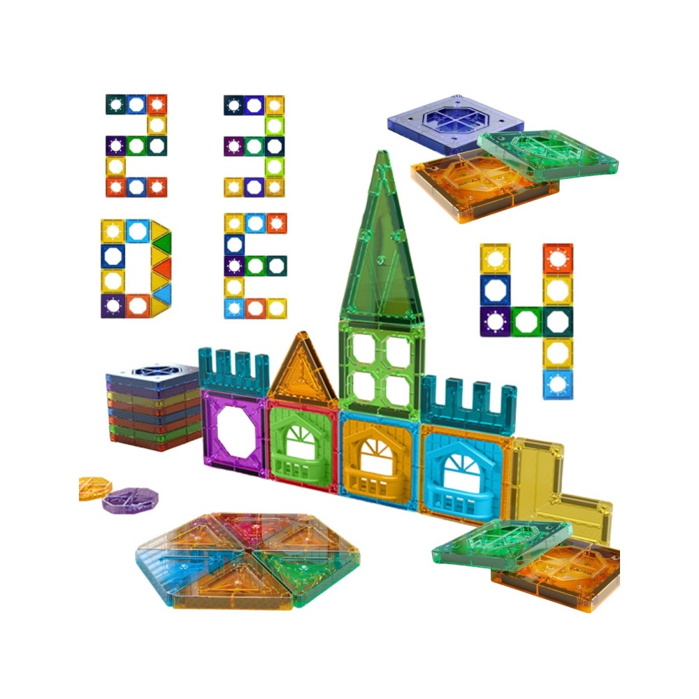 Magnetinių kaladėlių rinkinys WOOPIE 3D