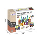 Magnetinių 3D kaladėlių rinkinys 71d. – kūrybiškam konstravimui ir smagiems atradimams