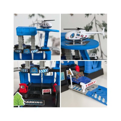 Policijos automobilių stovėjimo aikštelė su transporto priemonėmis