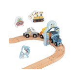 Tooky Toy kosminis medinis traukinukų rinkinys