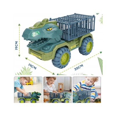 Dinozauro formos transporteris su 15 dinozaurų figūrėlių