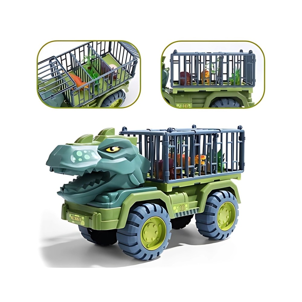 Dinozauro formos transporteris su 15 dinozaurų figūrėlių