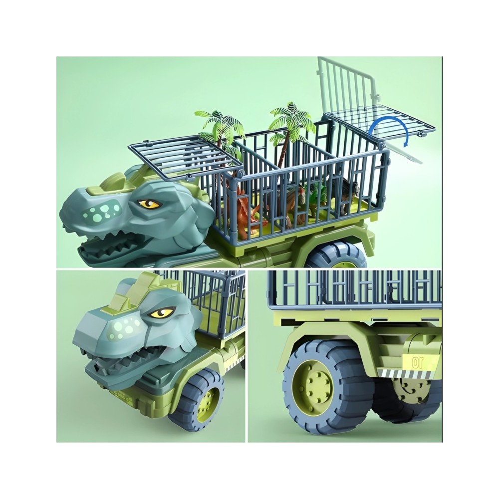 Dinozauro formos transporteris su 15 dinozaurų figūrėlių