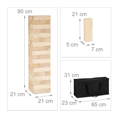 XXL medinis Jenga bokštas