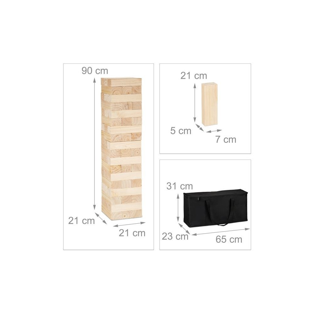 XXL medinis Jenga bokštas