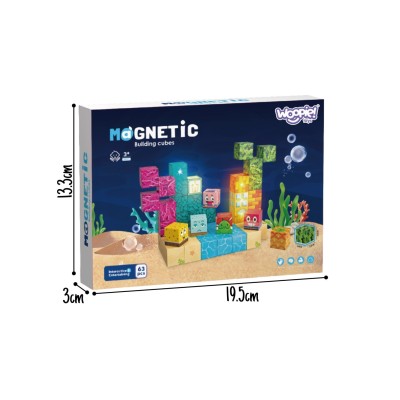 WOOPIE Magnetinės Kaladėlės „Underwater Adventure“  Rinkinys, 54 vnt.