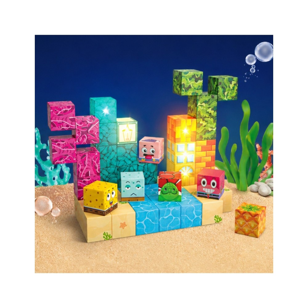 WOOPIE Magnetinės Kaladėlės „Underwater Adventure“  Rinkinys, 54 vnt.
