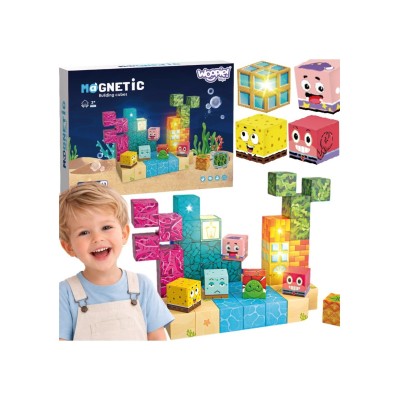 WOOPIE Magnetinės Kaladėlės „Underwater Adventure“  Rinkinys, 54 vnt.