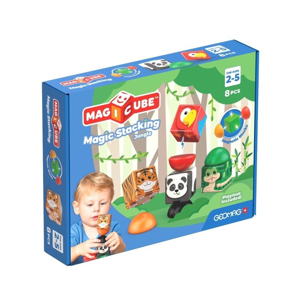 Magnetiniai kaladėlės - Džiunglių piramidės (8 vnt.)