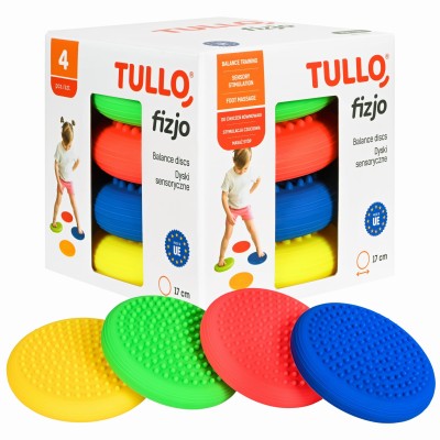 „Tullo Fizjo“ sensoriniai diskai–pusiausvyrai, sensorinei integracijai ir pėdų masažui (4 vnt.)