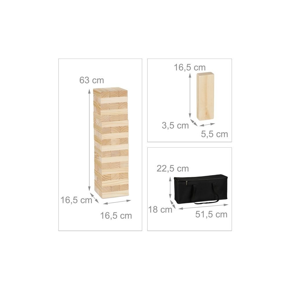 XL medinis Jenga bokštas