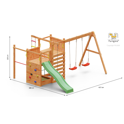 Fungoo Climbing Star3–universalus žaidimų aikštelės rinkinys