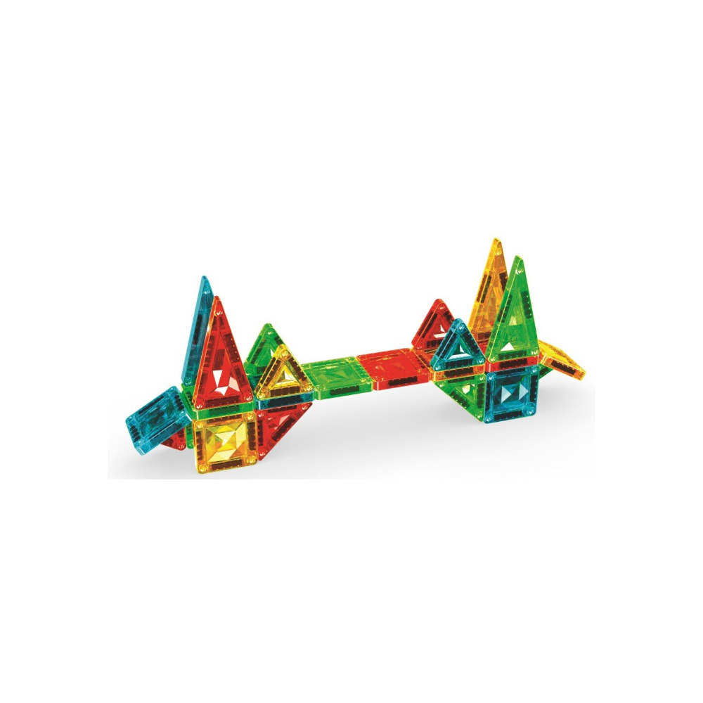 Magnetinis konstruktorius su skaidriomis geometrinėmis plytelėmis, 26 det.
