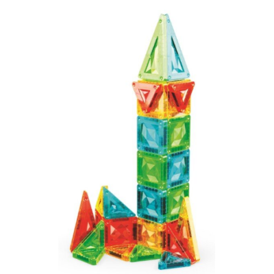 Magnetinis konstruktorius su skaidriomis geometrinėmis plytelėmis, 26 det.