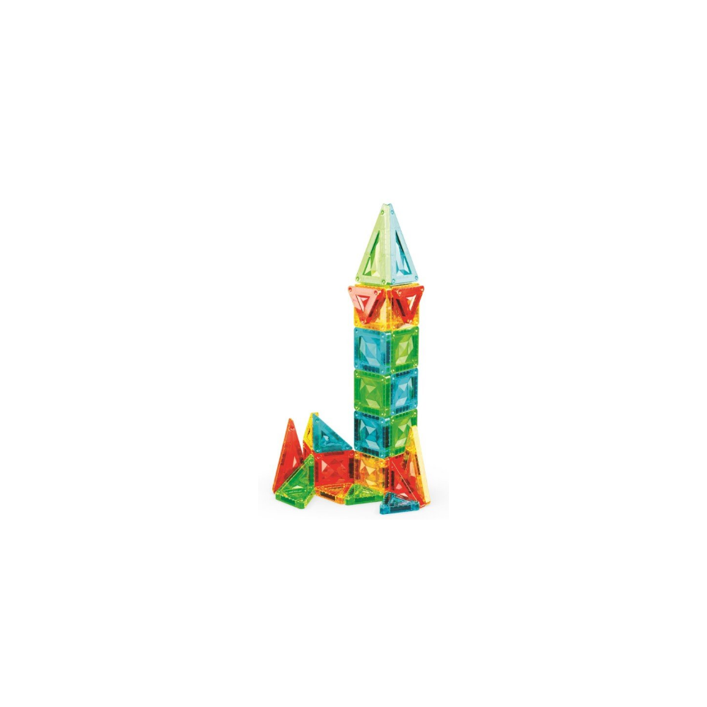Magnetinis konstruktorius su skaidriomis geometrinėmis plytelėmis, 26 det.