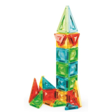 Magnetinis konstruktorius su skaidriomis geometrinėmis plytelėmis, 26 det.