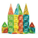 Magnetinis konstruktorius su skaidriomis geometrinėmis plytelėmis, 26 det.