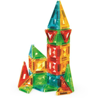 Magnetinis konstruktorius su skaidriomis geometrinėmis plytelėmis, 26 det.