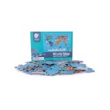 CLASSIC WORLD Medinė Pasaulio Žemėlapio Dėlionė – 48 detalės