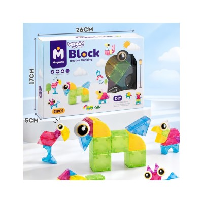 WOOPIE M Block magnetinis konstruktorius – 21 detalė