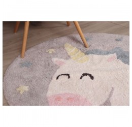 Minkštas apvalus kilimas - "Unicorn" Ø100 cm