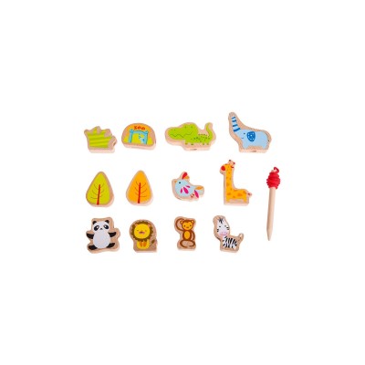 CLASSIC WORLD Medinis Veriamos Dėlionės Rinkinys „Zoo Edu“