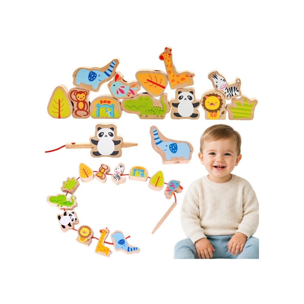 CLASSIC WORLD Medinis Veriamos Dėlionės Rinkinys „Zoo Edu“