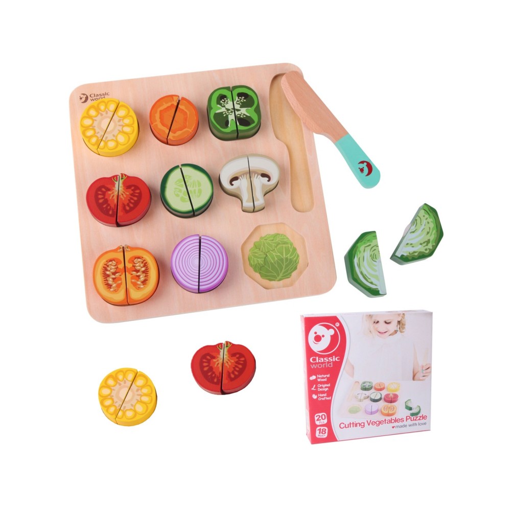 CLASSIC WORLD Medinis Daržovių Pjaustymo Rinkinys „Vegetable Cutters“