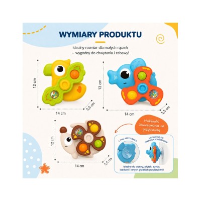 WOOPIE BABY Sensorinių Suktukų Rinkinys su Siurbtukais – 3 vnt.