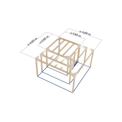 Pastatomas medinis sporto kompleksas "SENSIS" 3x3m