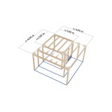 Pastatomas medinis sporto kompleksas "SENSIS" 3,5x3,5m