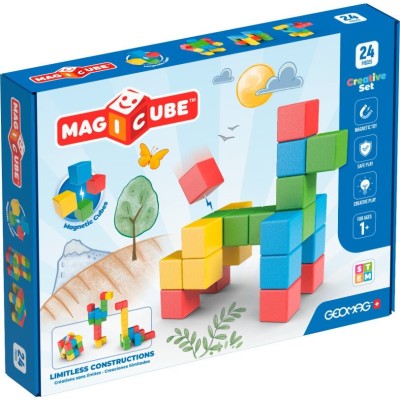Magnetinės kaladėlės - kūrybinis rinkinys (24 vnt.)