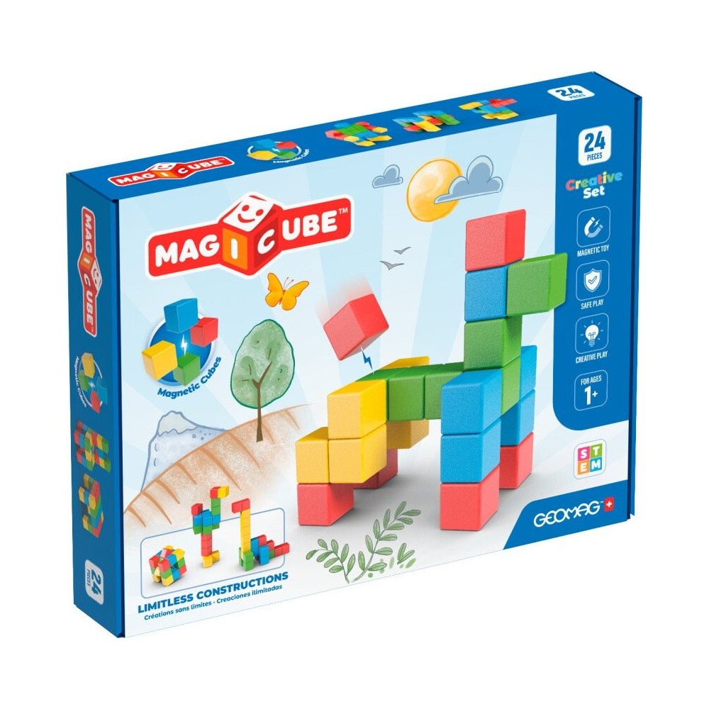 Magnetinės kaladėlės - kūrybinis rinkinys (24 vnt.)