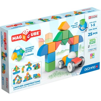 Magnetinės kaladėlės - Mažasis pasaulis (25 vnt.)