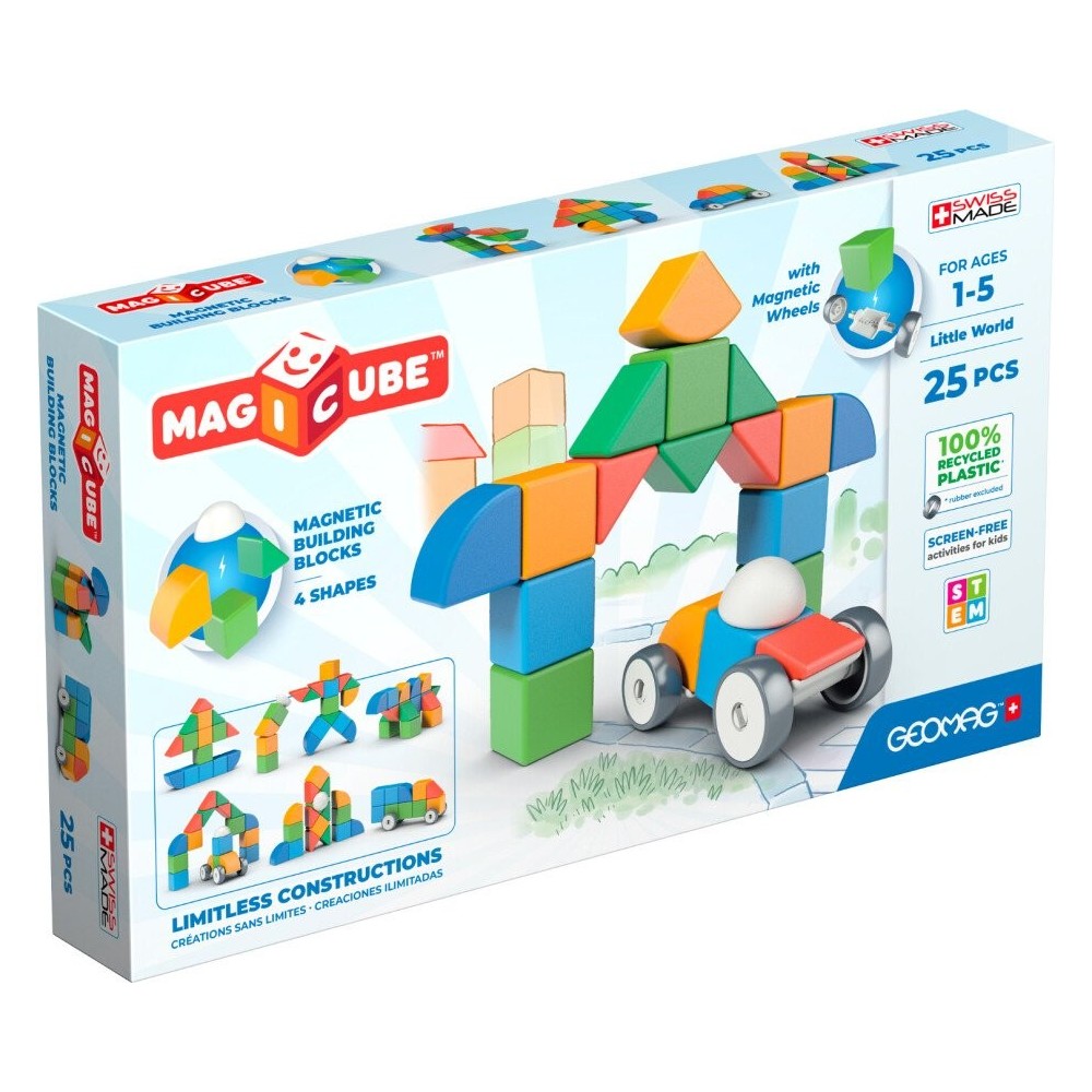 Magnetinės kaladėlės - Mažasis pasaulis (25 vnt.)