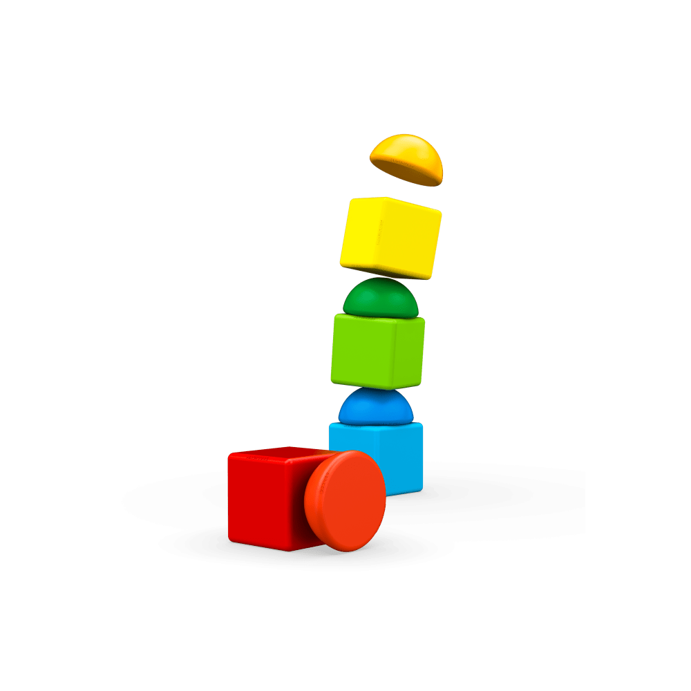Magnetinės kaladėlės - Piramidės (8 vnt.)
