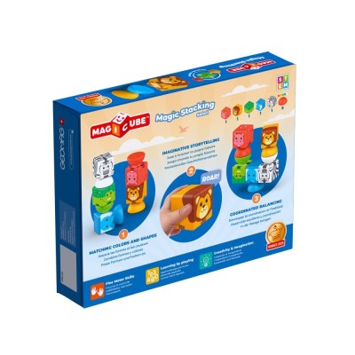 Magnetinės kaladėlės - Safari piramidės (10 vnt.)