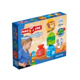 Magnetinės kaladėlės - Safari piramidės (10 vnt.)