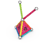Magnetinis konstruktorius – blizgios plokštelės (22 vnt.)