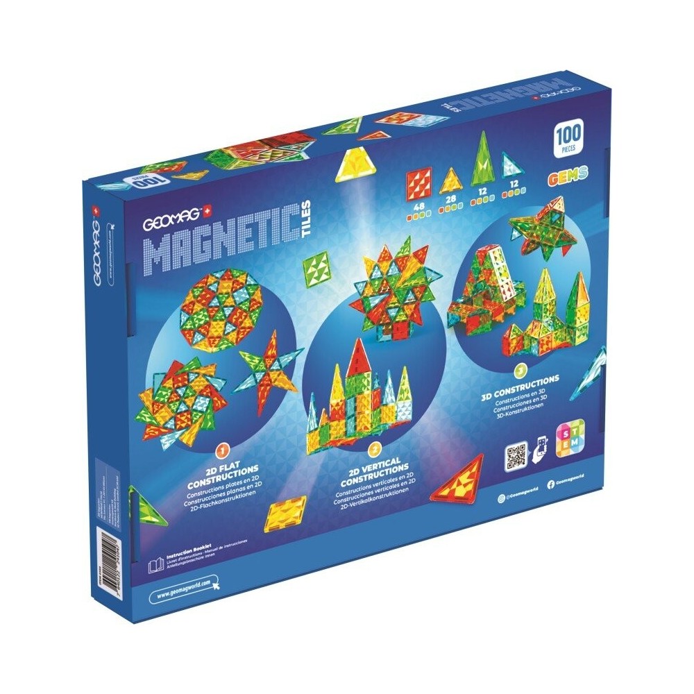 Magnetinis konstruktorius - Deimantinės plytelės (100 vnt.)