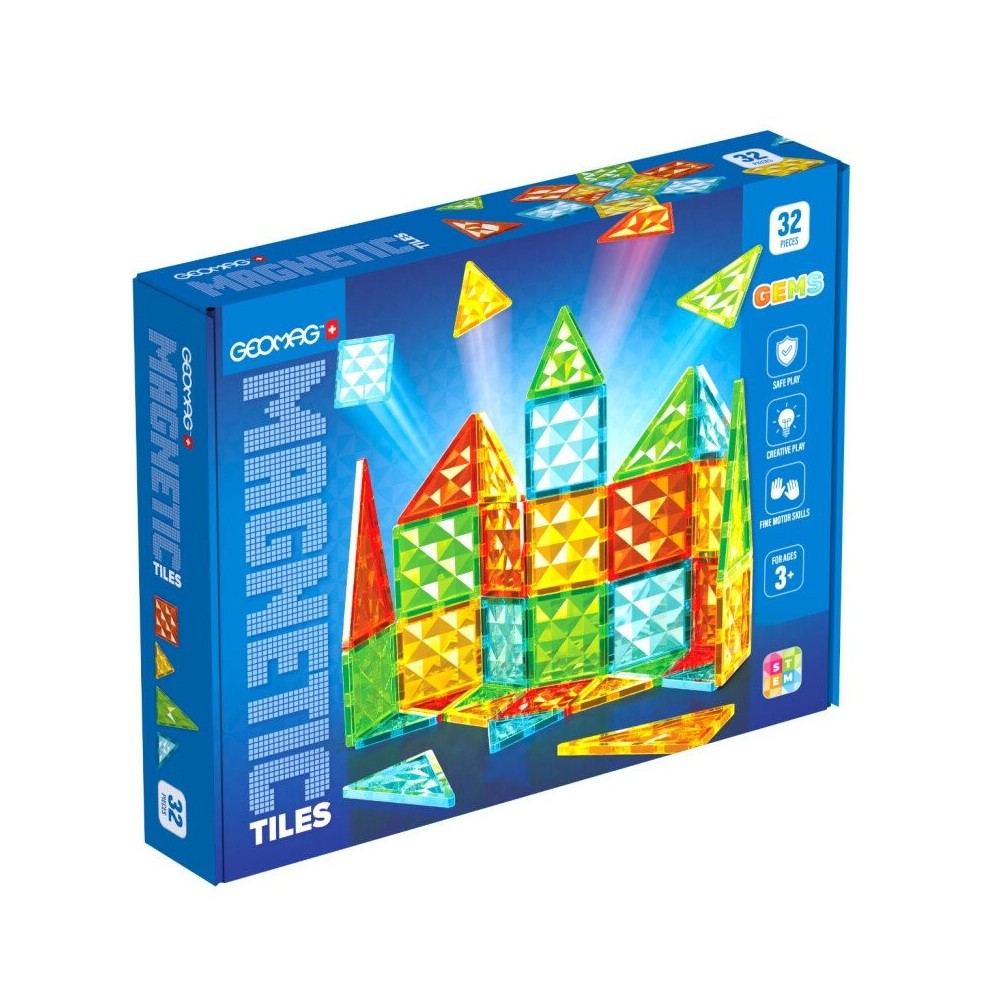 Magnetinis konstruktorius - Deimantinės plytelės (32 vnt.)
