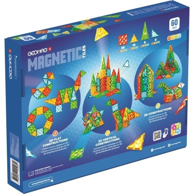 Magnetinis konstruktorius - Deimantinės plytelės (60vnt.)
