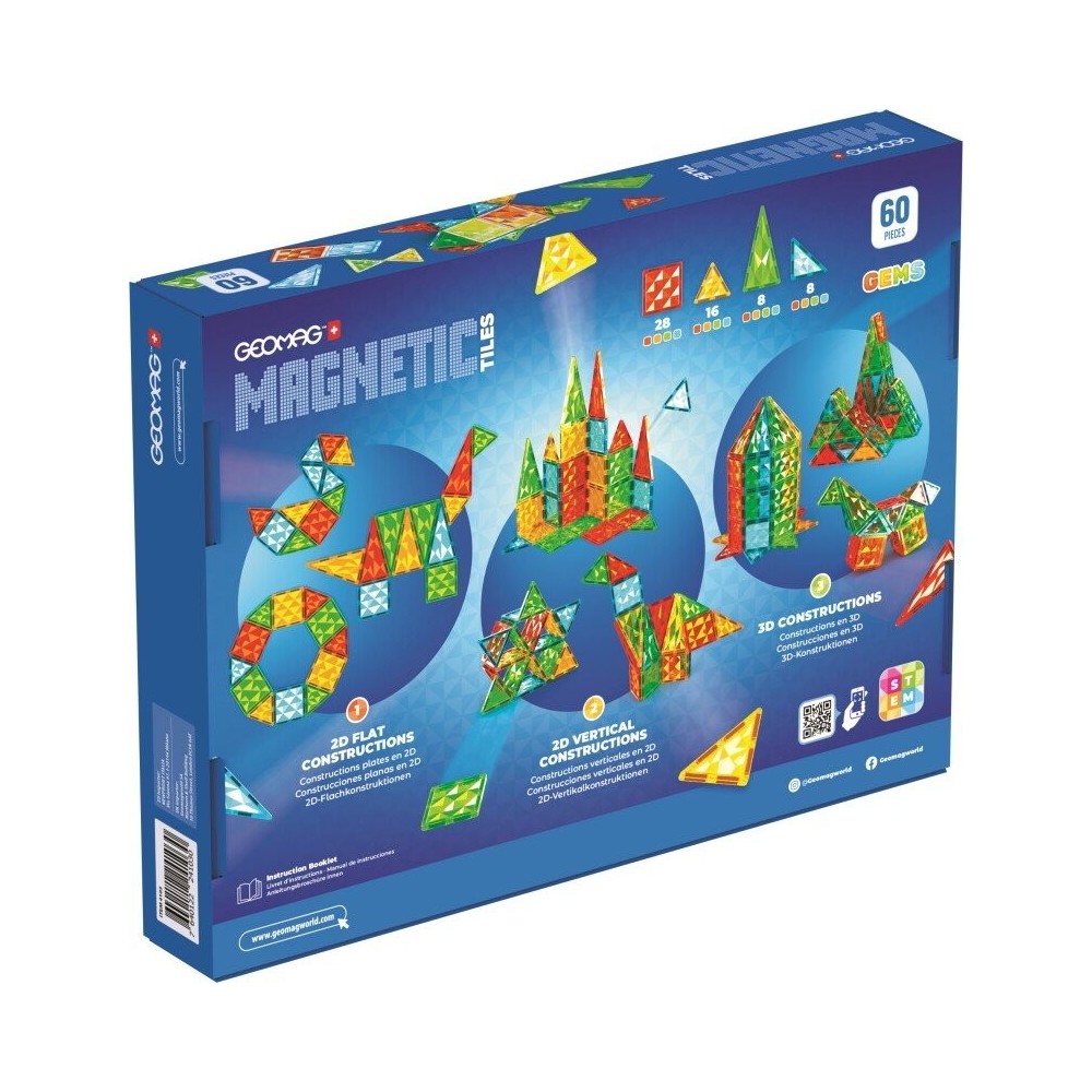Magnetinis konstruktorius - Deimantinės plytelės (60vnt.)