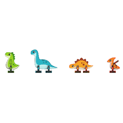 Magnetinis konstruktorius - Dinozaurų pasaulis (25 vnt.)