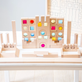 Medinių konstruktoriaus kaladėlių super rinkinys „Gem Blocks“