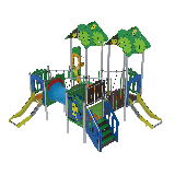 Kompleksinė lauko žaidimų aikštelė ,,Jungle ISLAND1"