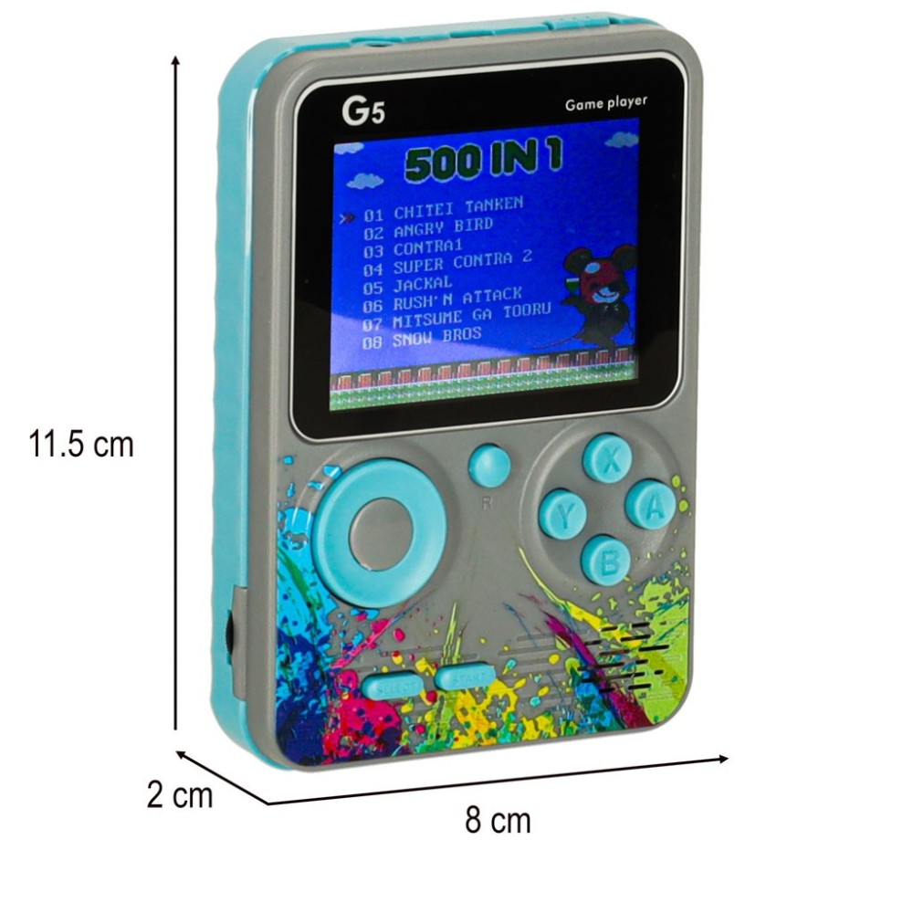 Nešiojama Mini Žaidimų Konsolė su 500 Integruotų Žaidimų